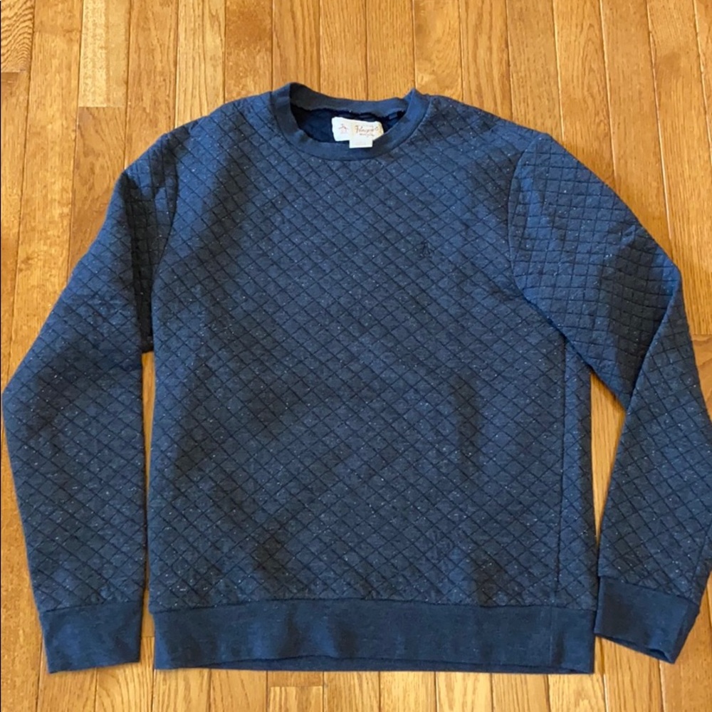 Original Penguin Quilted Crew Neck Sweater